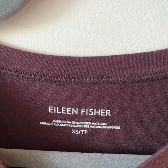 Eileen Fisher Organic Cotton Purple Short Sleeve T-Shirt Dress - Picture 2 of 11